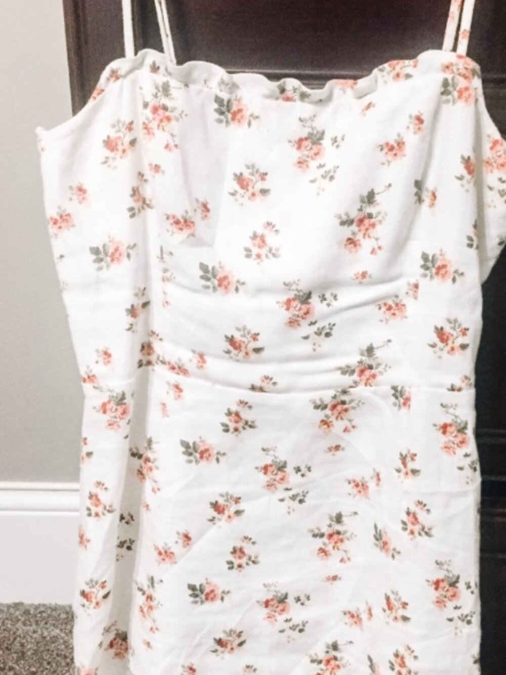 Reformation Ava Linen Ruffle Mini Dress Size 8 - Picture 5 of 7
